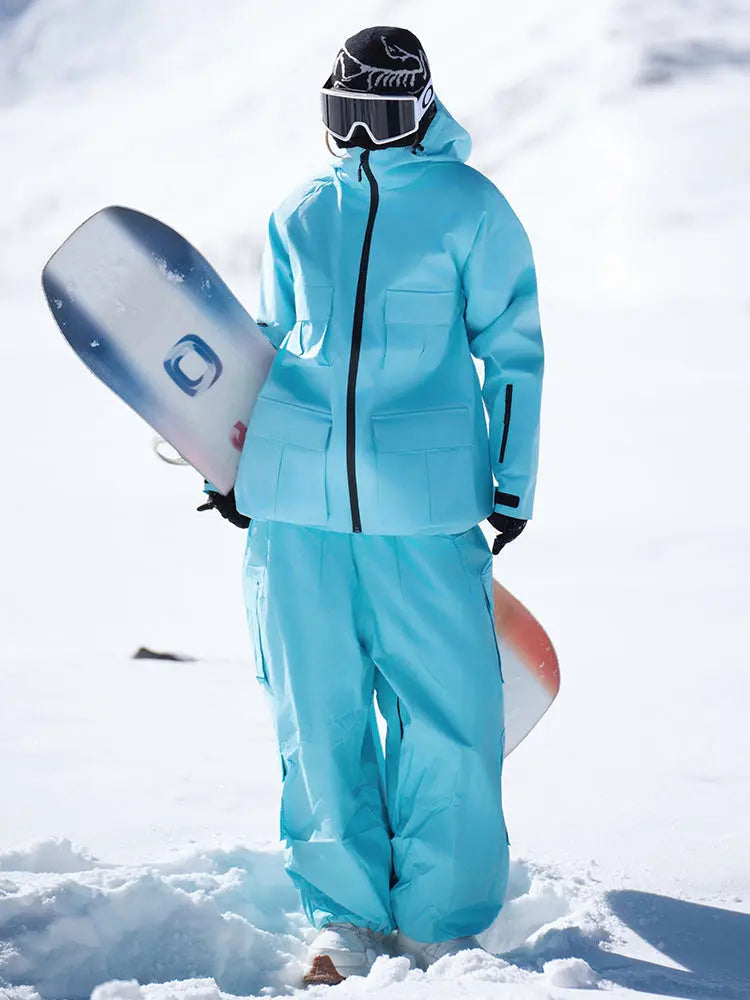 Unisex Brightly Colored 2 Pieces Snowsuits Adventure Ski Wear