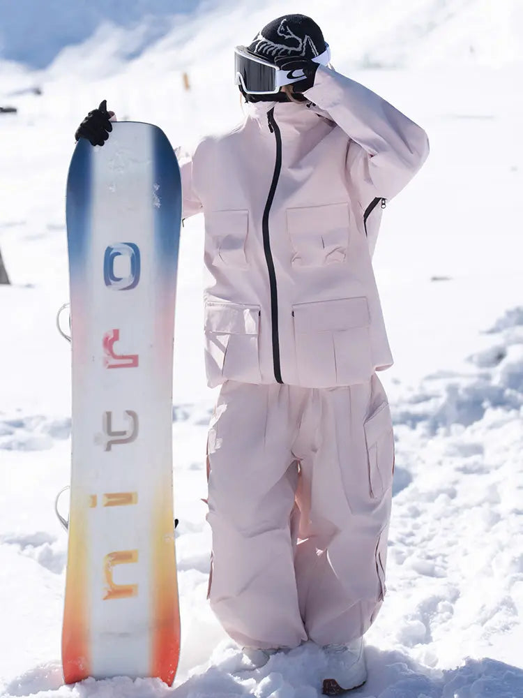 Unisex Brightly Colored 2 Pieces Snowsuits Adventure Ski Wear