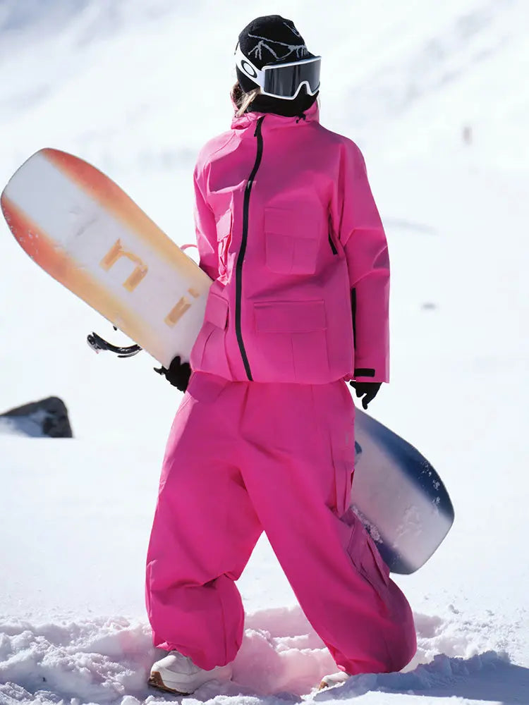 Unisex Brightly Colored 2 Pieces Snowsuits Adventure Ski Wear