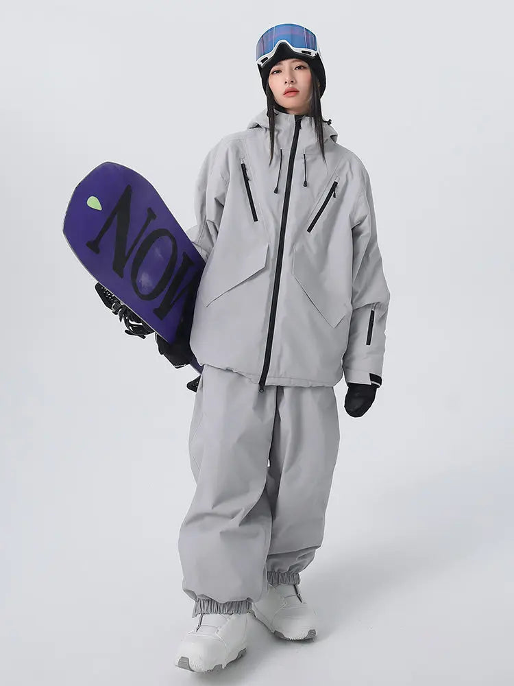 Unisex Cargo Ski Suits Women's Unique Baggy Snow Clothing