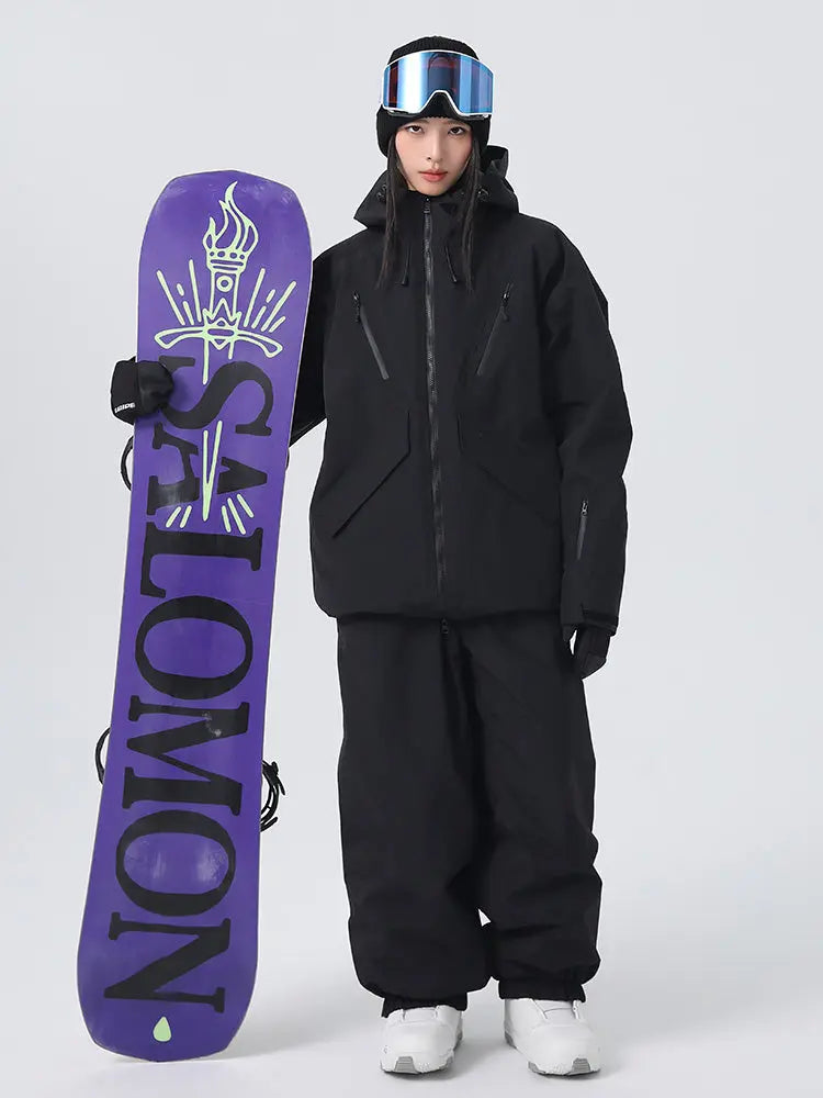Unisex Cargo Ski Suits Women's Unique Baggy Snow Clothing