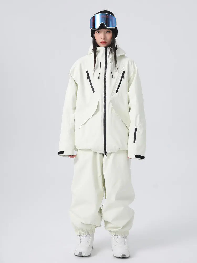 Unisex Cargo Ski Suits Women's Unique Baggy Snow Clothing