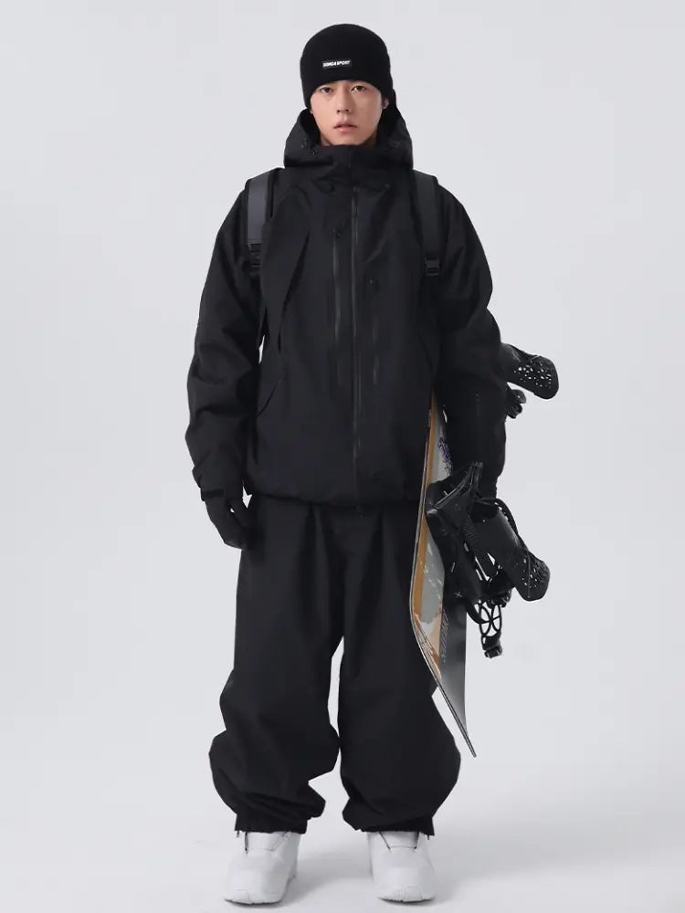 Unisex Insulated Ski Jacket Hooded Snowborad Sports Wear
