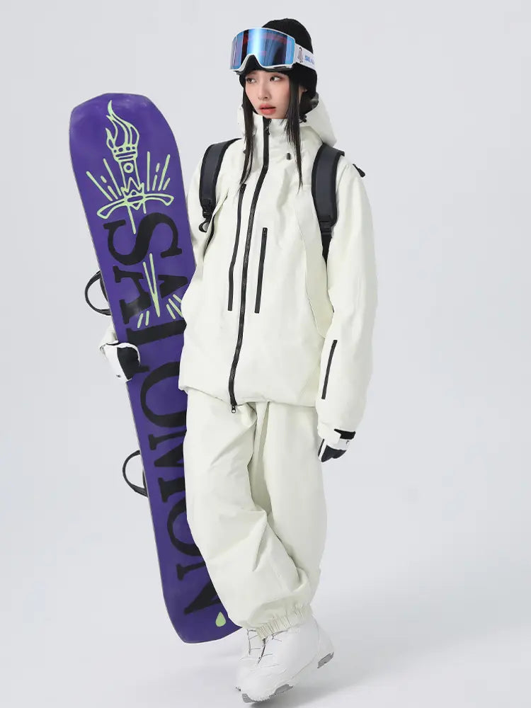 Unisex Insulated Ski Jacket Hooded Snowborad Sports Wear