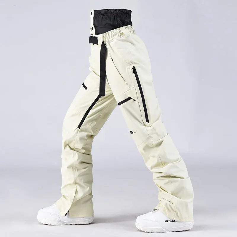 Unisex Snow Pants High Waist Windproof Winter Trousers