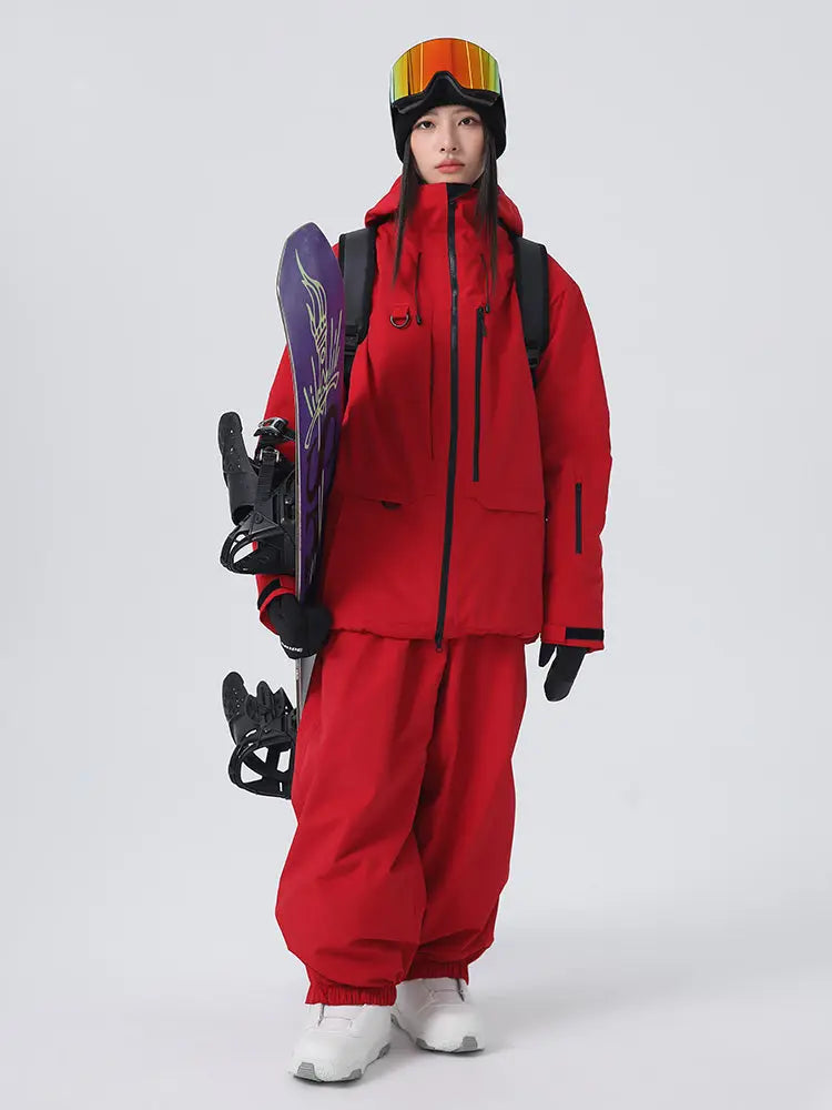 Unisex Sporty All-Weather Snow Suits Baggy Snowsuits
