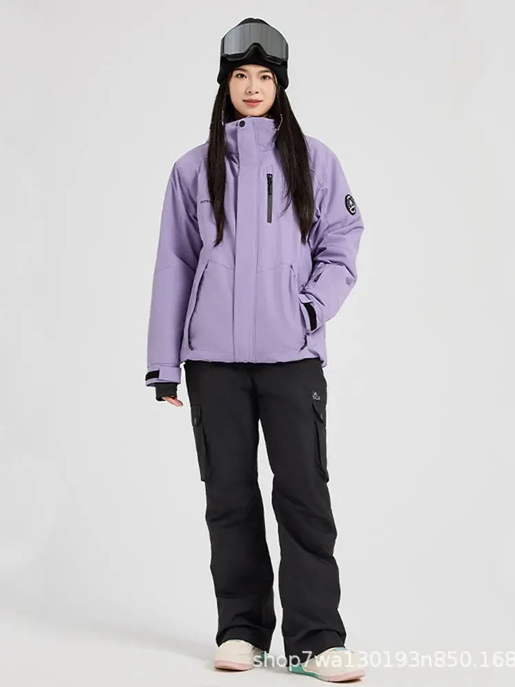 Unisex Waterproof Insulated Cargo Style Ski Suit Set