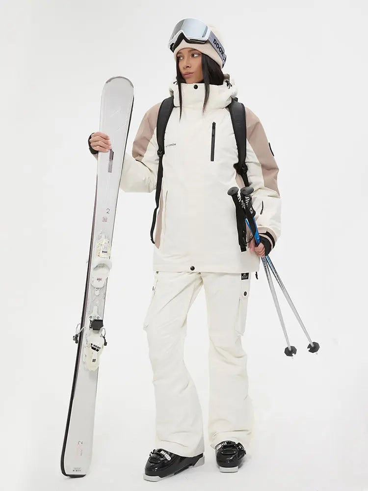 Unisex Waterproof Insulated Cargo Style Ski Suit Set