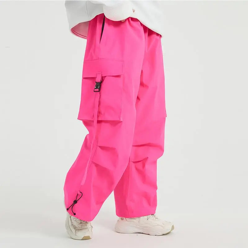 Winter Loose Fit Ski Pants Thicken Warm Outdoor Snow Pants