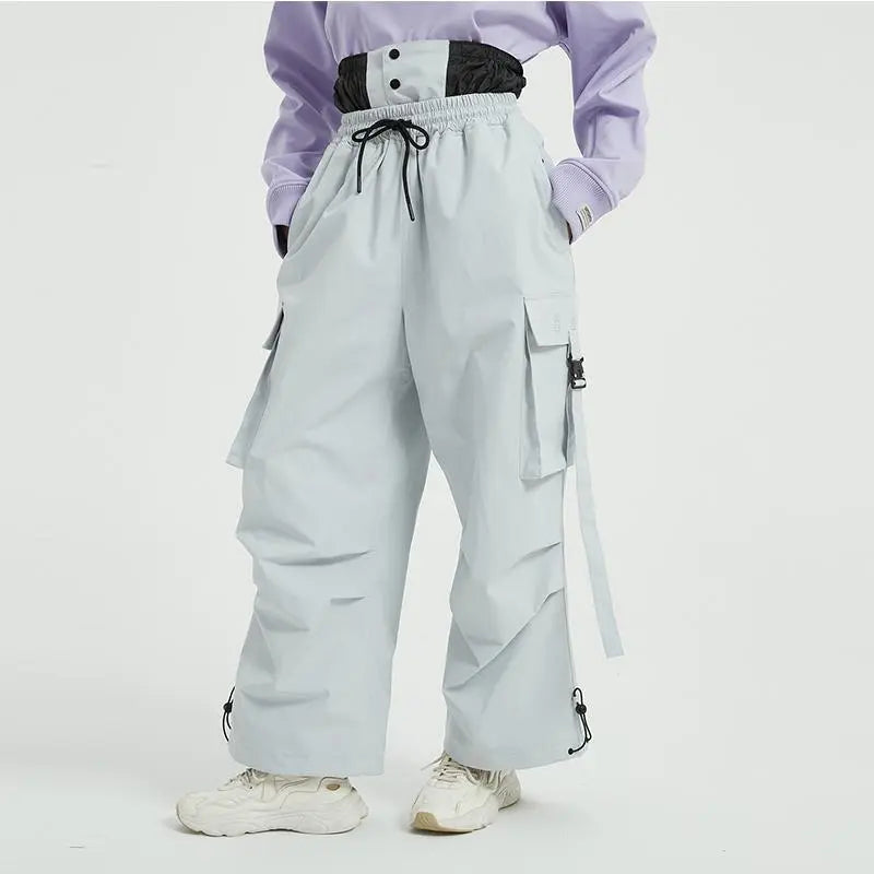 Winter Loose Fit Ski Pants Thicken Warm Outdoor Snow Pants