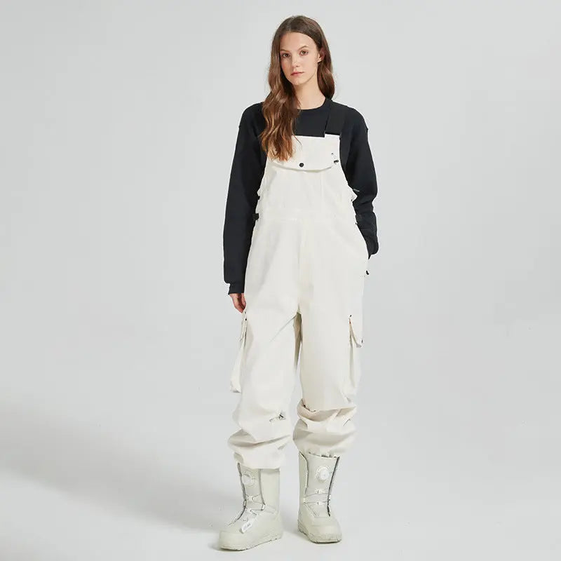 Women Baggy Skiing Bibs Premium Snowboarding Overalls Pants