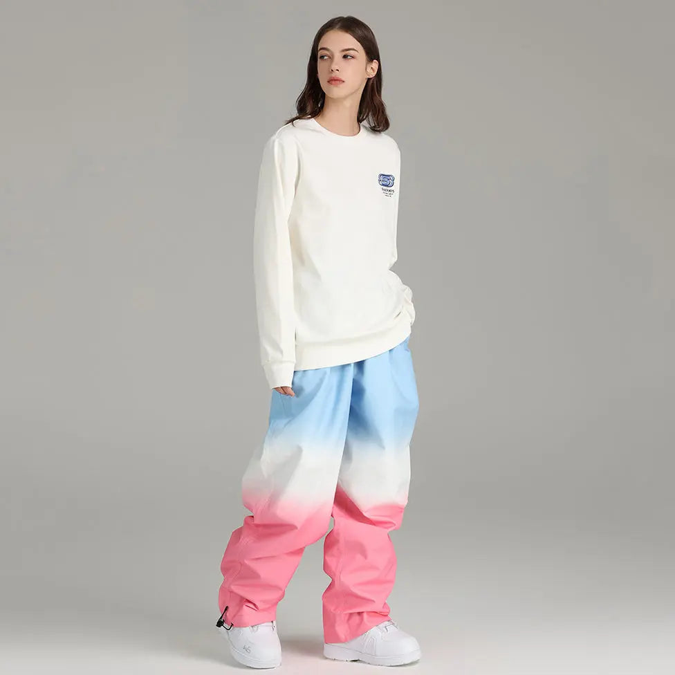 Women Button Up Ski Cargo Jacket & Baggy Pants Set