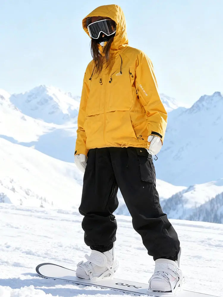 Women Cargo Snow Suits Baggy Snow Jacket & Pants