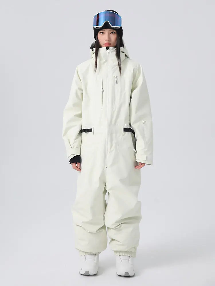 Women Chic One Piece Ski Suits Full Body Snow Jumpsuits