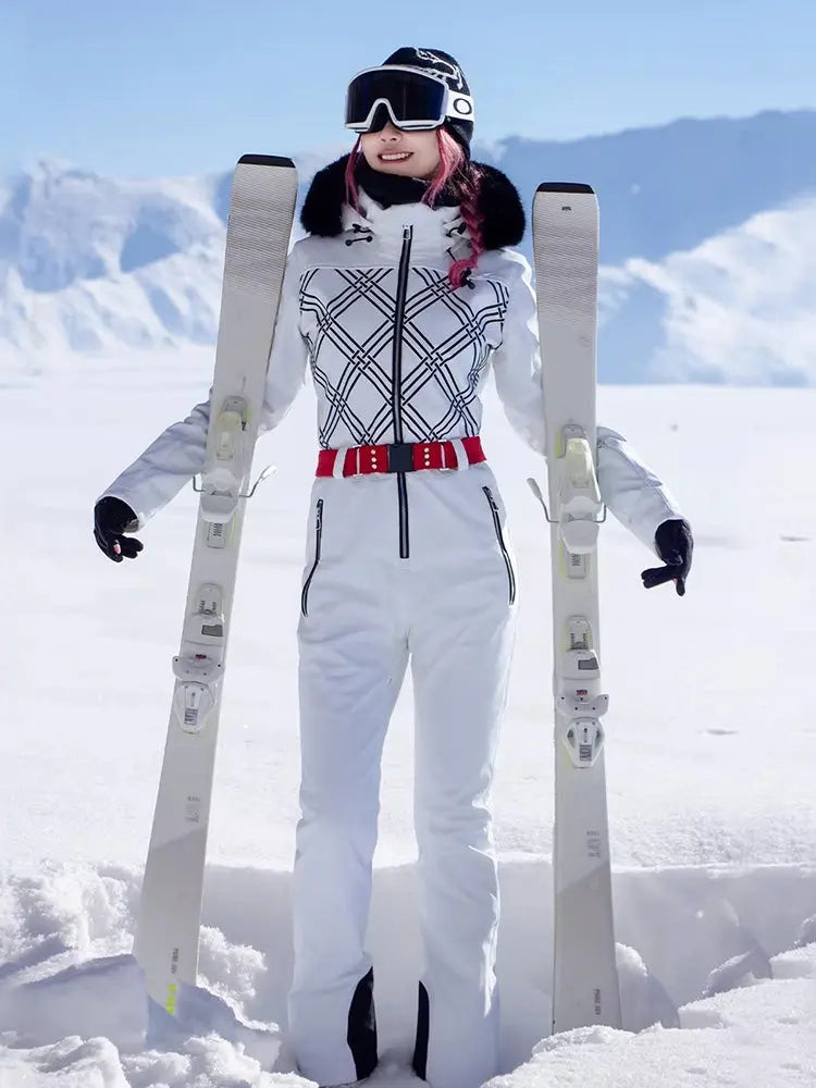 Women Chic Ski & Snowboard Suits Full Body One-piece Jumpsuits