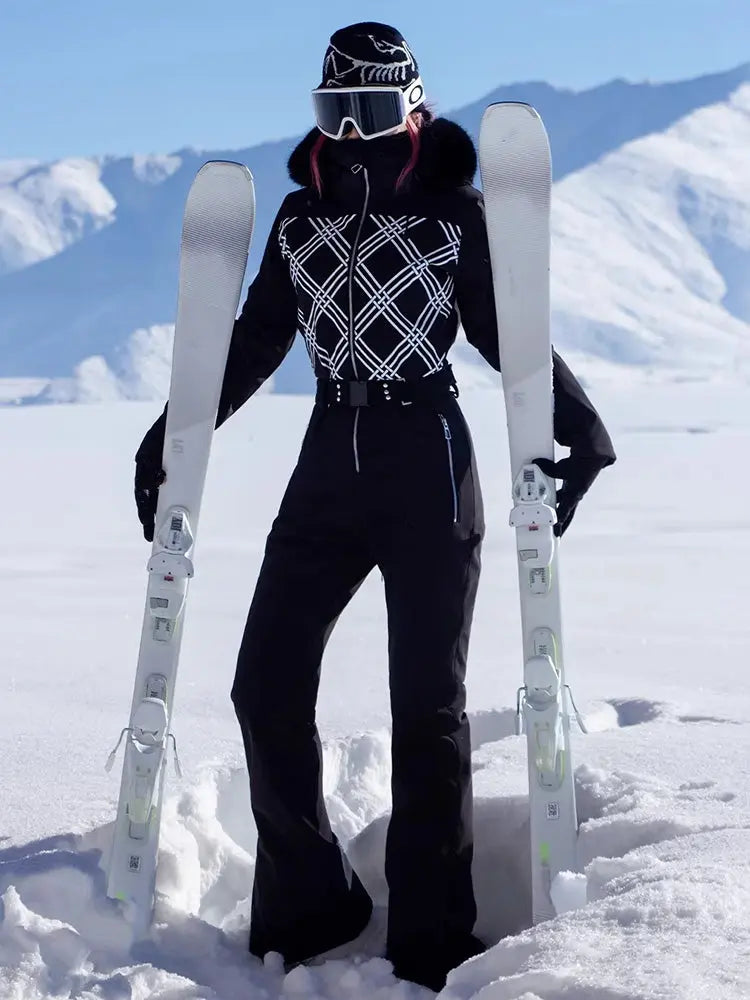 Women Chic Ski & Snowboard Suits Full Body One-piece Jumpsuits