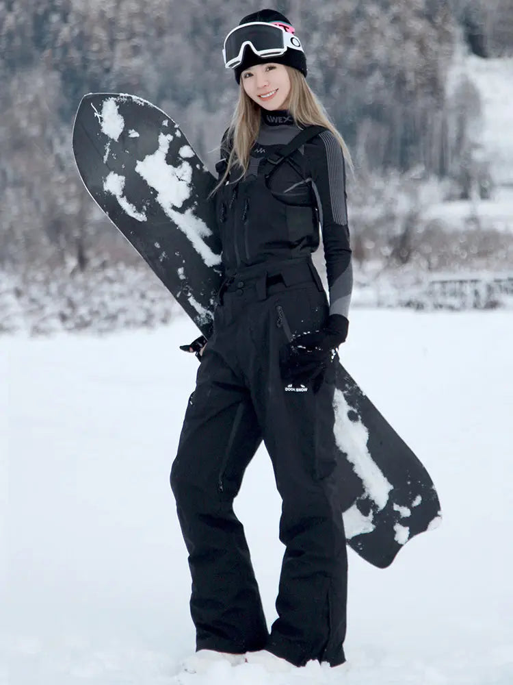 Women Detachable Insulated Snow Bib Pants Ski Overalls