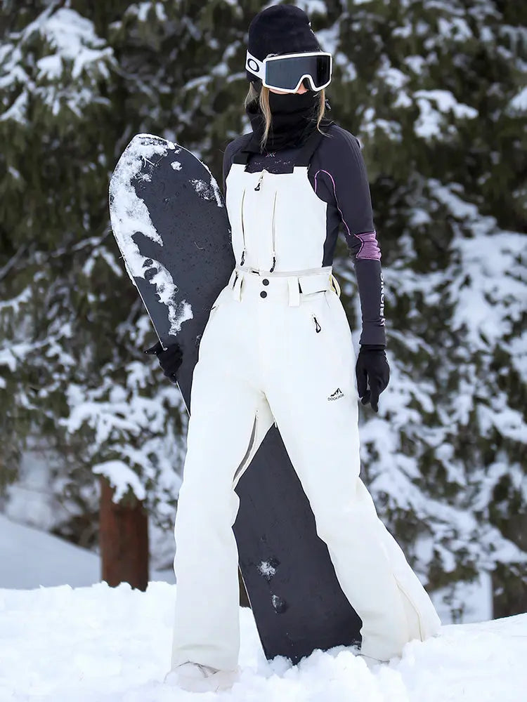 Women Detachable Insulated Snow Bib Pants Ski Overalls