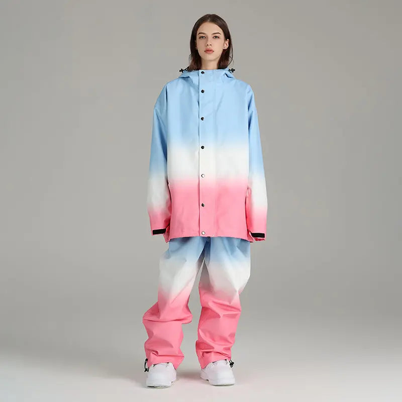 Women Downhill Ski Cargo Jacket Waterproof Snowsuits