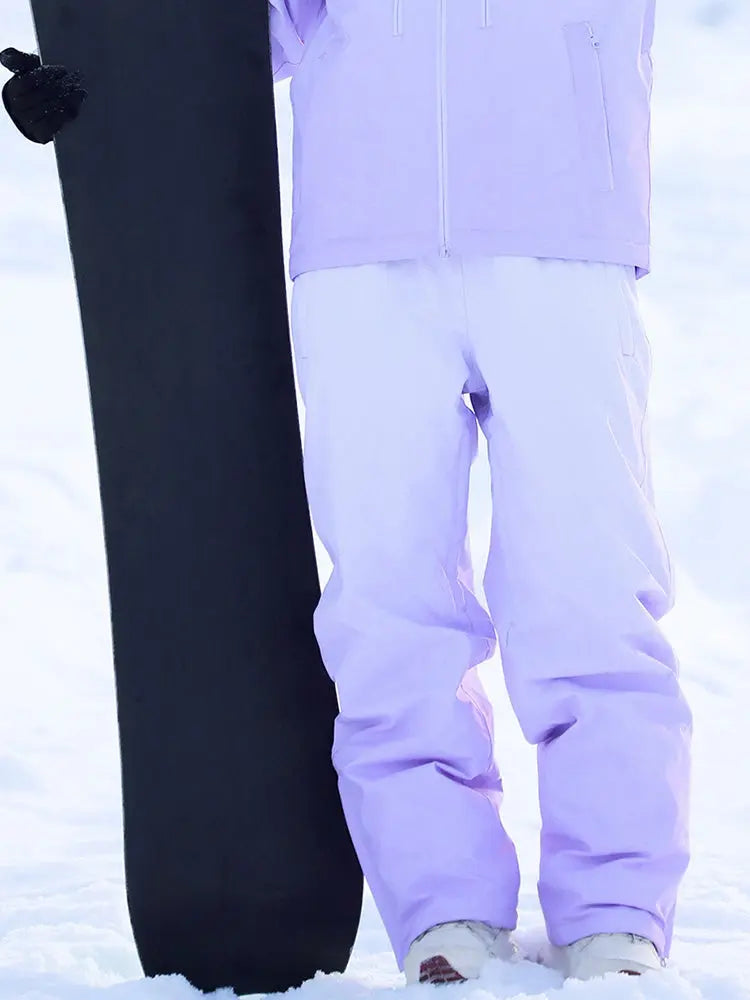 Women Gradient Color Snow Pants Cute Ski Trousers for Winter