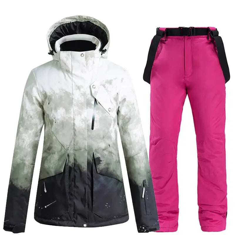 Women Insulated Snow Snowboard Jacket & Bib Pants