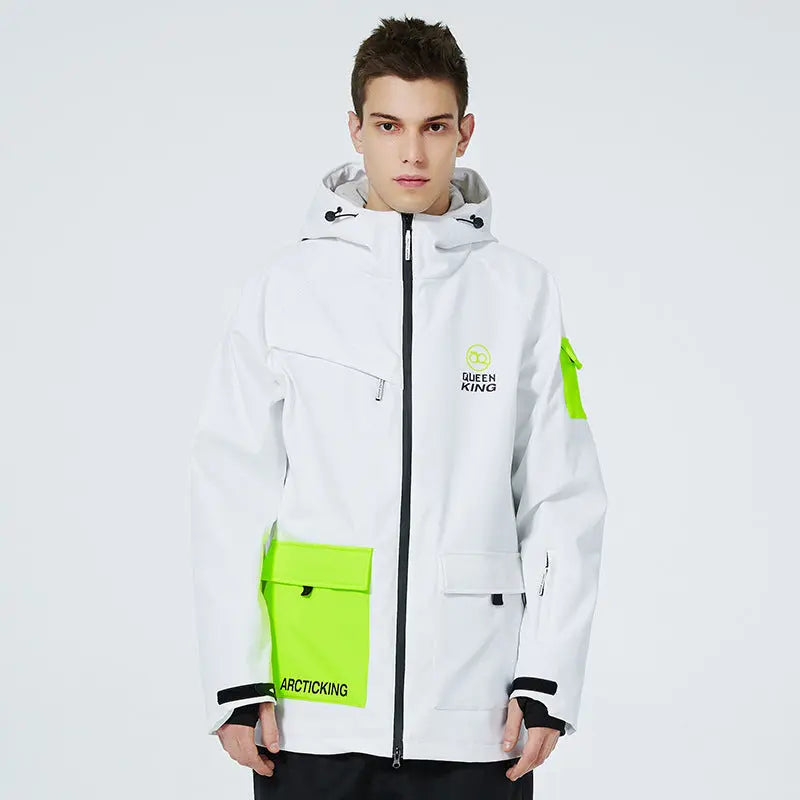 Unisex Mountain Adventure Snow Jacket Side Zipper Design Snow Coat