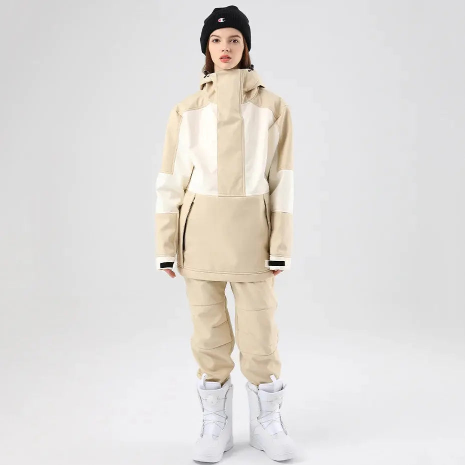 High Collar Insulated Ski Jacket & Jogger Pants