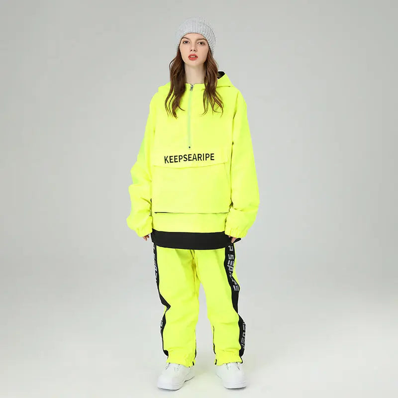 Women Ski Suits Pullover Hooded Ski Jacket & Pants