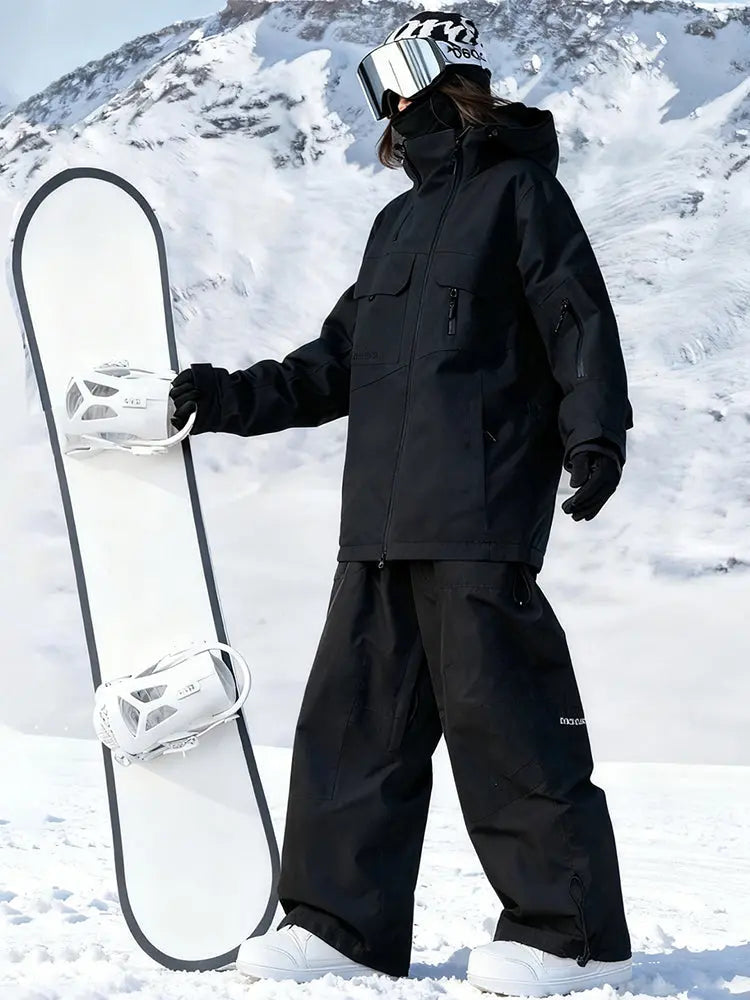 Women's Stand Collar Snowsuit 3L Snow Suit Set