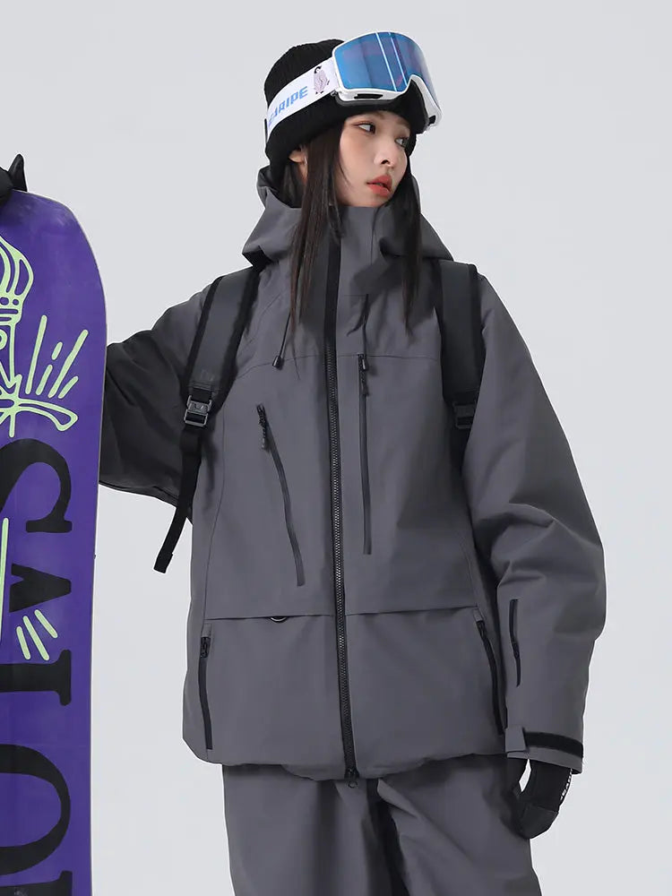 Women's Baggy Snow Jacket Cool Mountain Freeride Ski Jacket