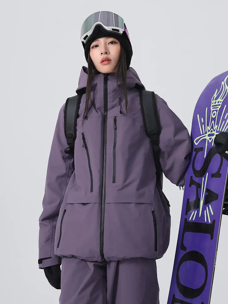 Women's Baggy Snow Jacket Cool Mountain Freeride Ski Jacket