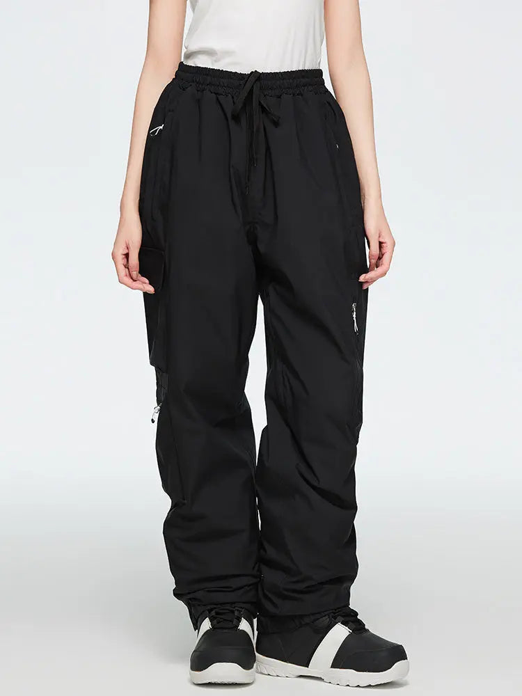 Women's Elastic Waist Cargo Snow Pants