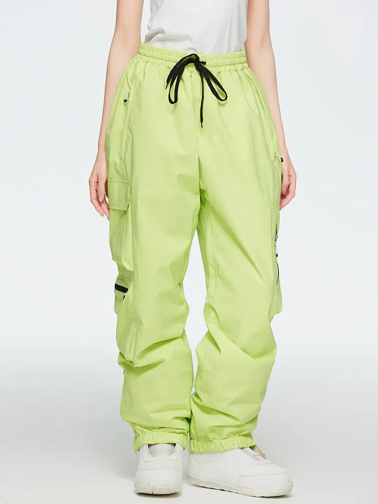 Women's Elastic Waist Cargo Snow Pants