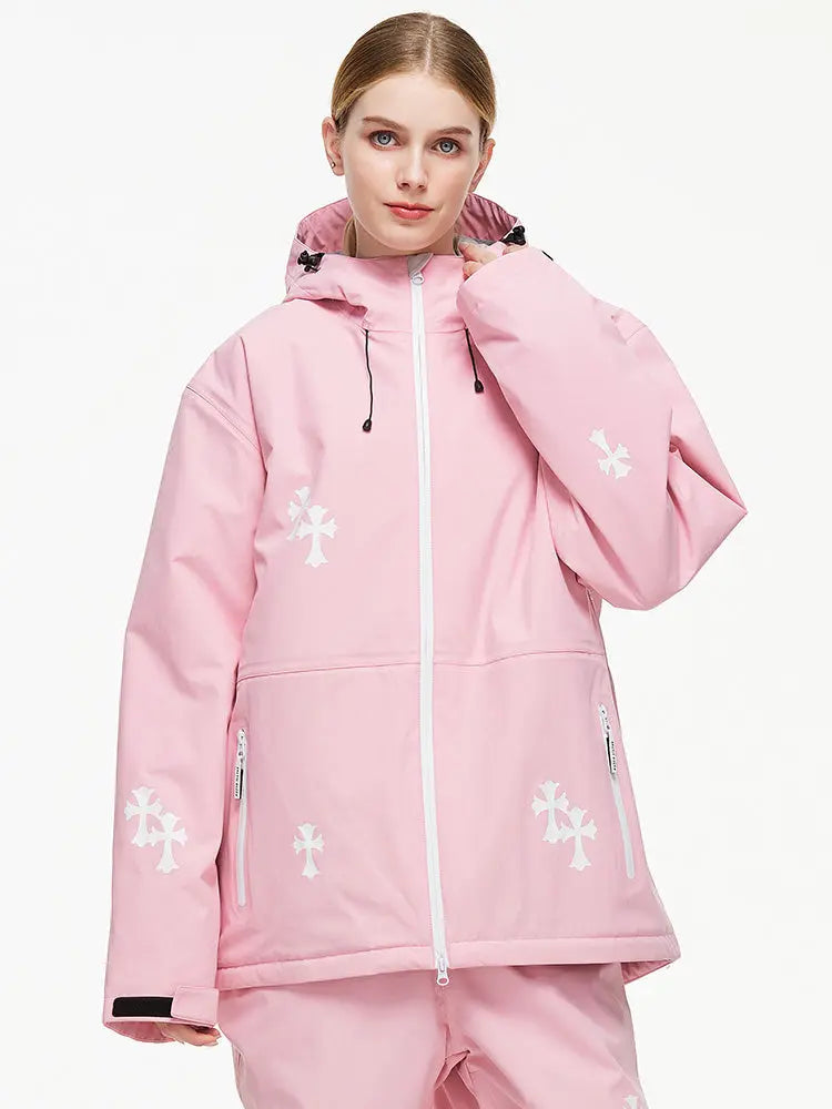 Women's Fun Printed Snowboarding Jacket Hooded Ski Wear