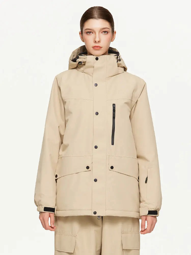 Women's Hooded Snow Jacket Warm Guard Ski Wear