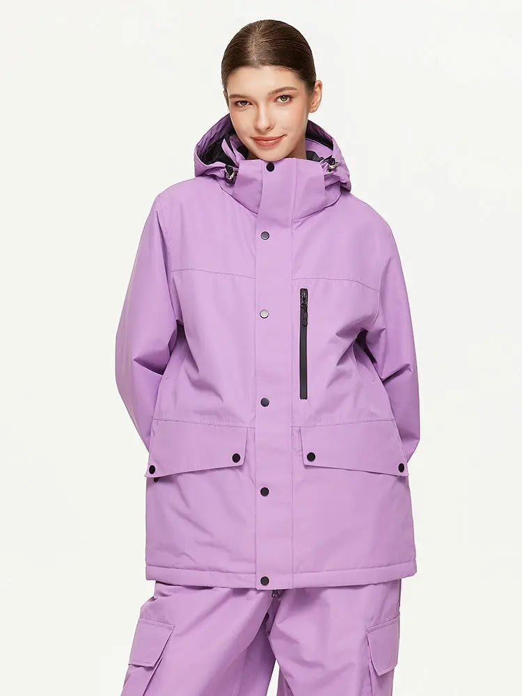 Women's Hooded Snow Jacket Warm Guard Ski Wear
