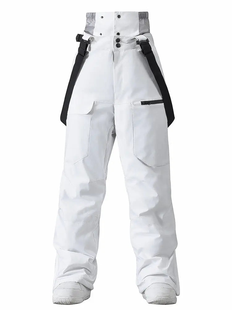 Women's Loose Fit Snow Bibs Pants Winter Snowboard Overalls