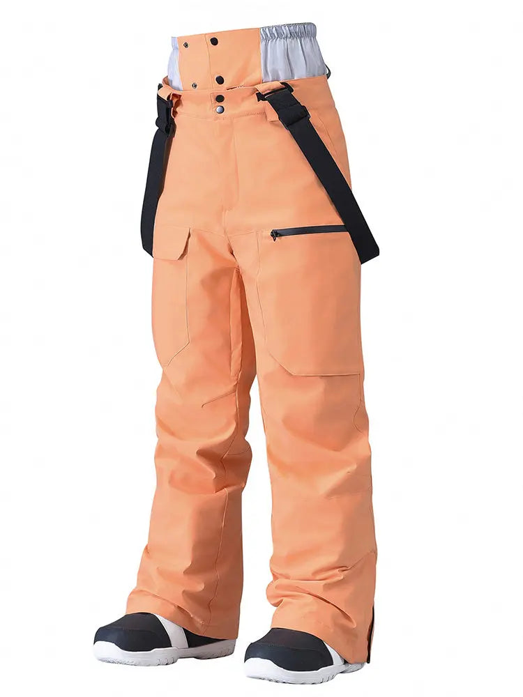Women's Loose Fit Snow Bibs Pants Winter Snowboard Overalls