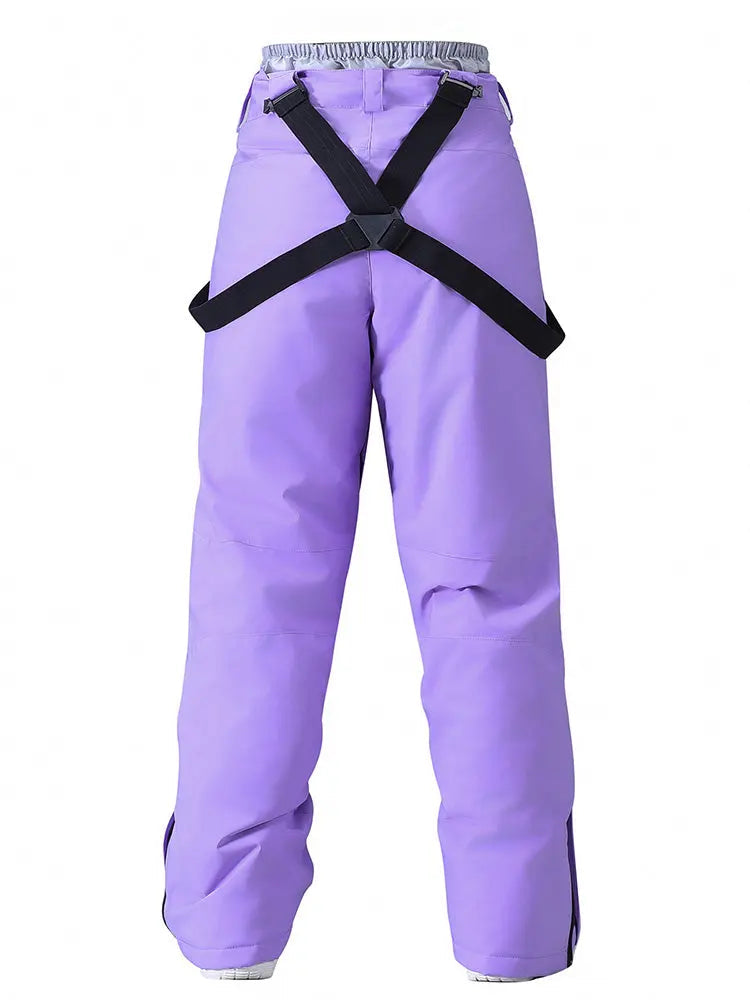 Women's Loose Fit Snow Bibs Pants Winter Snowboard Overalls