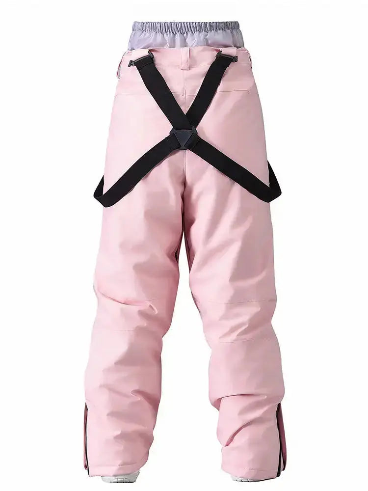 Women's Loose Fit Snow Bibs Pants Winter Snowboard Overalls