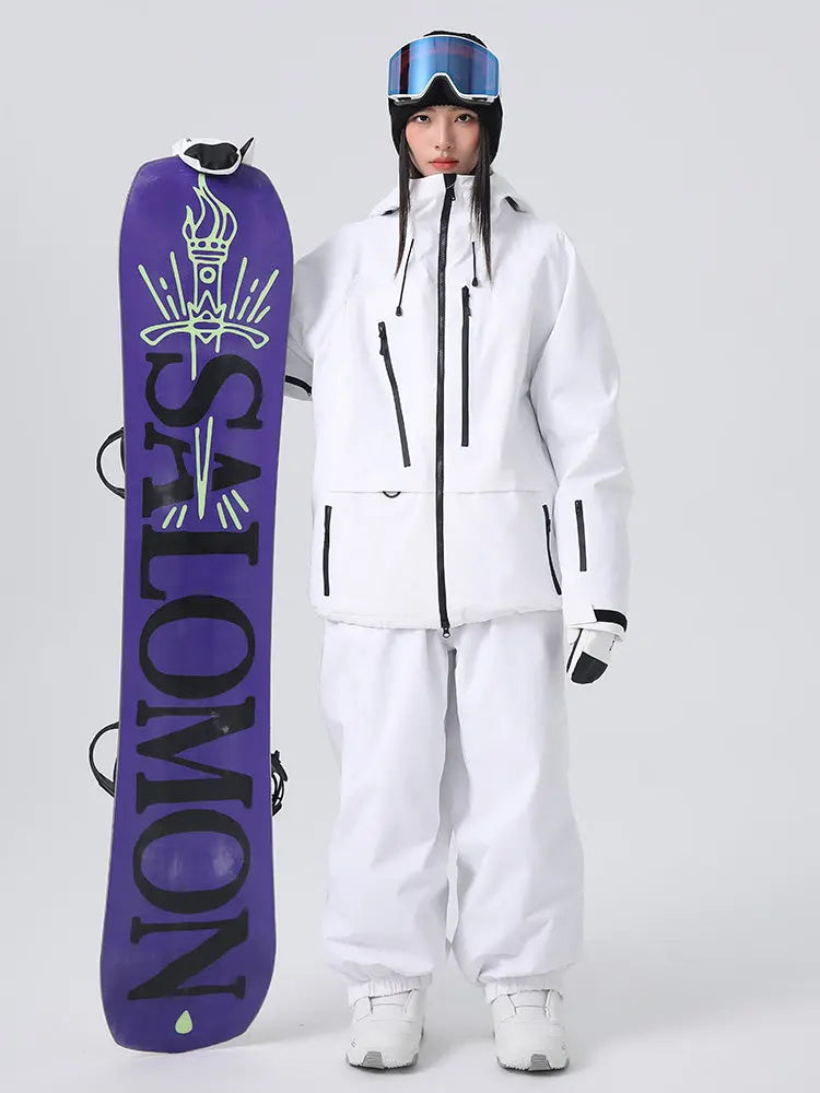 Women's Pro 3L Freeride Snowboard Snow Suits Baggy Snow Outwear