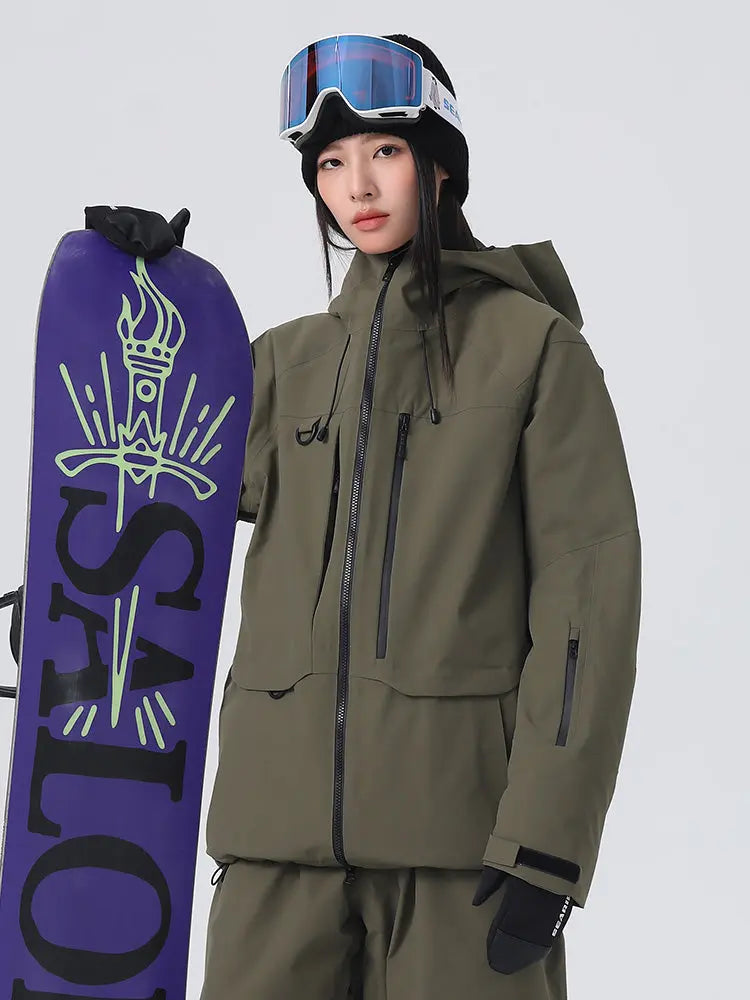 Women's Searipe Baggy Snow Jacket 3L Waterproof Snow Top