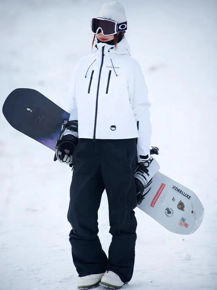 Women's Short Ski Suit Set — Waterproof Insulated Jacket & Pants