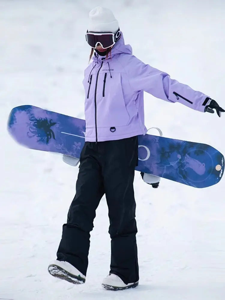 Women's Short Ski Suit Set — Waterproof Insulated Jacket & Pants