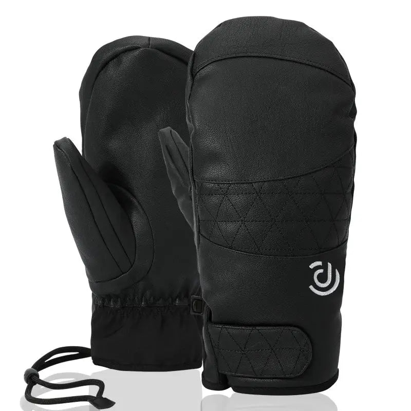 Women's Extreme Weather Thermal Leather Snow Mittens