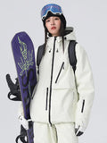 Women's Solid Color Snow Jacket Insulated Skiing Clothing