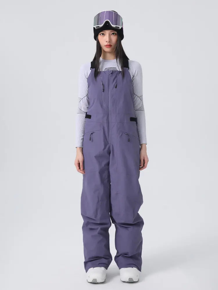 Women's Winter Windproof Ski Pants Professional Snow Bibs Overalls