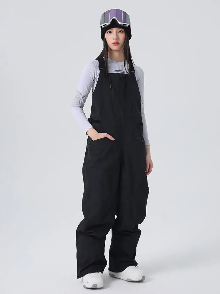 Women's Winter Windproof Ski Pants Professional Snow Bibs Overalls