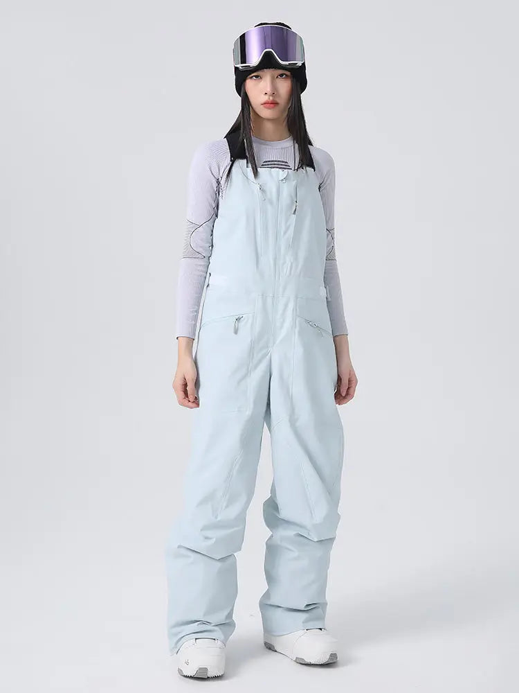 Women's Winter Windproof Ski Pants Professional Snow Bibs Overalls