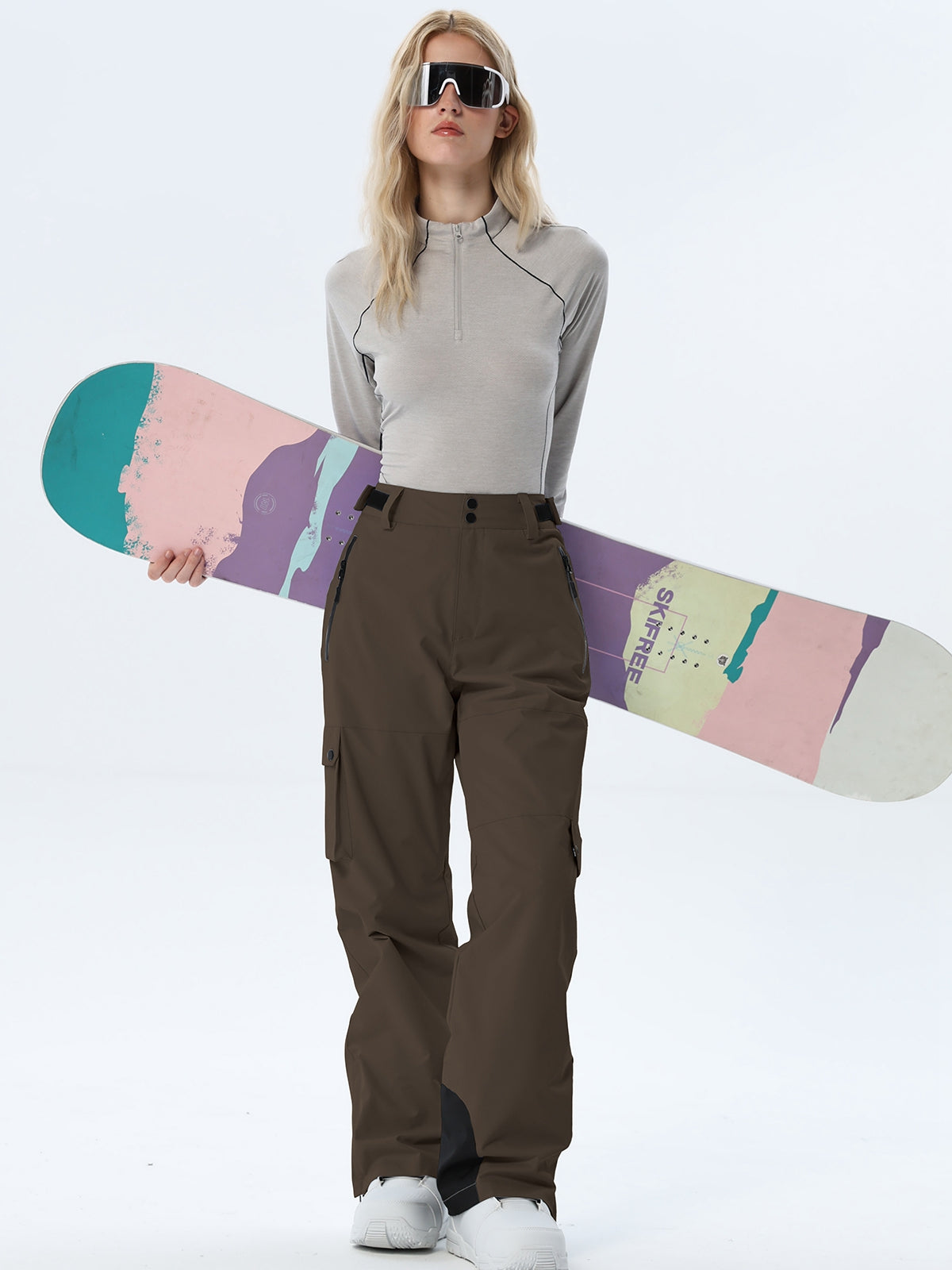 Women's Relaxed Utility Snow Pants with Cargo Storage